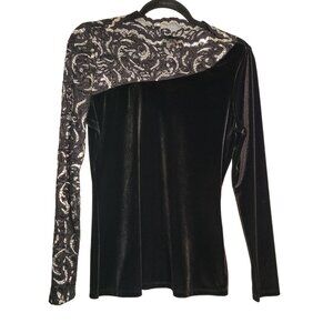 The Pyramid Collection Women's Medium Y2K Style Velvet Lace Goth Whimsygoth Long